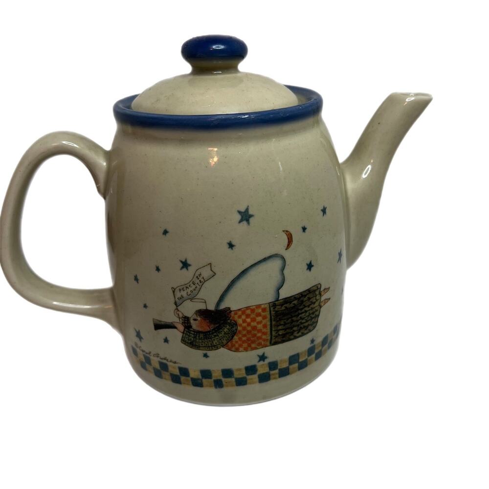 Vintage Otagiri Japan Teapot Peace in the Country by Carol Endres
